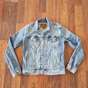 LUCKY BRAND Denim Tomboy Tucker Jean Vintage Distressed Stretch Jacket Size XS